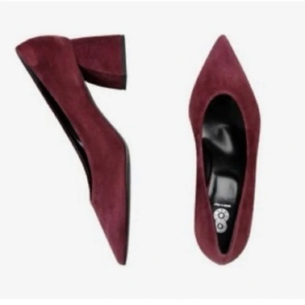 Elegant Burgundy suede Women's Pumps Size:7
